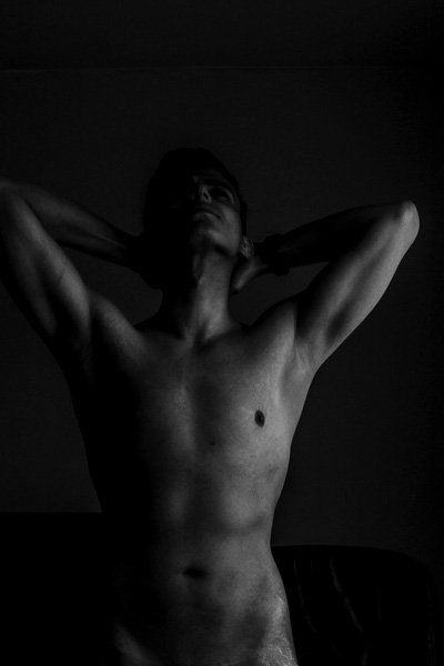 Male torso, front view